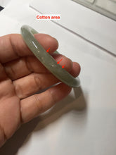 Load image into Gallery viewer, 52.5mm Certified 100% Natural icy waery light green/yellow/gray round cut nephrite jade bangle HN35-3599
