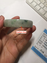 Load image into Gallery viewer, 51.7mm Certified type A 100% Natural sunny green dark green yellow purple with green flying flowers square Jadeite Jade bangle PA71-6940
