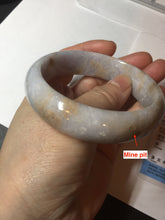 Load image into Gallery viewer, 59mm Certified Type A 100% Natural light purple yellow jadeite jade bangle BM100-4475
