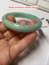 Load image into Gallery viewer, 49mm Certified Type A 100% Natural sunny apple green/red oval Jadeite Jade bangle BG62-0165
