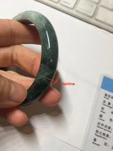 Load image into Gallery viewer, 53.3mm certified 100% natural type A dark green green jadeite jade bangle PA225-9011 Add on item Shopify only
