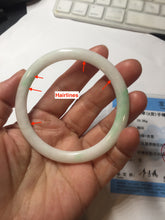 Load image into Gallery viewer, 55.5mm Certified Type A 100% Natural sunny green/white(白底青) flat Jadeite Jade bangle PE40-2866
