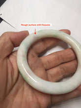 Load image into Gallery viewer, 55.5mm Certified Type A 100% Natural sunny green/white(白底青)/purple Jadeite Jade bangle PE41-2867
