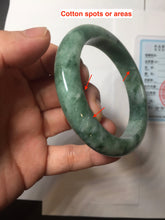 Load image into Gallery viewer, 56.5mm Certified Type A 100% Natural Woodland Green Jadeite Bangle PH230-0263
