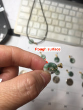 Load image into Gallery viewer, 12–14.5mm Certified Type A 100% Natural Sunny Green Dark Green White Jadeite Jade Concentric Ring Safety Guardian Donut Mom &amp; Daughter Pendant 子母扣 PC224

