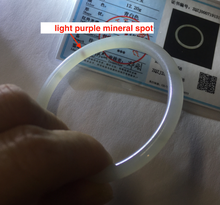 Load image into Gallery viewer, 54.3mm Certified 100% Natural gray black(灰冰) slim round cut nephrite jade bangle HN41-9131
