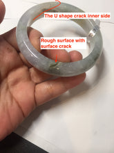 Load image into Gallery viewer, 55.7mm Certified Type A 100% Natural watery light purple/green/white Jadeite Jade bangle F99-3522
