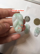 Load image into Gallery viewer, 100% natural type A  sunny green white purple jadeite jade leaf pendant group PB46
