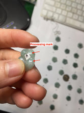 Load image into Gallery viewer, 100% Natural type A green gray with green floating flowers  jadeite Forget-Me-Not(勿忘我) Flower Pendant group PA251
