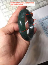 Load image into Gallery viewer, 56.2mm Certified Type A 100% Natural icy watery dark green/blue/gray/black Guatemala Jadeite bangle BH232-0259
