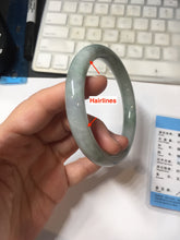 Load image into Gallery viewer, 59.8mm Certified Type A 100% Natural white/purple/green round cut jadeite Jade bangle PE123-0295
