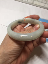 Load image into Gallery viewer, 58mm certified 100% natural Type A light green white jadeite bangle PD153-6312
