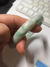 Load image into Gallery viewer, 53.5mm certified type A 100% Natural sunny green light green Jadeite Jade bangle PA261-2991
