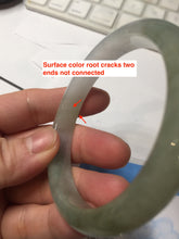 Load image into Gallery viewer, 54.5mm Certified type A 100% Natural green white light purple half mountain half water two-tone(半山半水) Jadeite bangle PE23-5466
