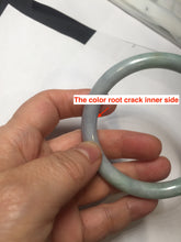 Load image into Gallery viewer, 58.8mm Certified Type A 100% Natural light green purple gray round cut Jadeite Jade bangle BH96-(1940)
