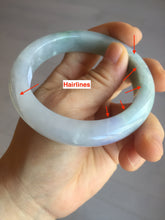 Load image into Gallery viewer, 57.5mm certified type A 100% Natural icy watery light green/purple/white Jadeite jade bangle BH138-1314
