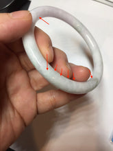 Load image into Gallery viewer, 59.2mm Certified Type A 100% Natural light green white purple round cut jadeite Jade bangle PB258-3208
