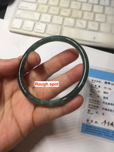 Load image into Gallery viewer, 58.2mm Certified Type A 100% Natural dark green/blue/gray/black Guatemala Jadeite bangle pj96-3462
