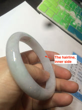 Load image into Gallery viewer, 58.9mm Certified Type A 100% Natural white/green/light purple Jadeite Jade bangle AZ23-5073
