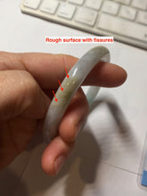 Load image into Gallery viewer, 54mm Certified Type A 100% Natural light green/white round cut Jadeite bangle PA233-9880
