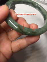 Load image into Gallery viewer, 57.6mm Certified type A 100% Natural oily dark greenwhite gray black watermelon rind  (瓜油青)  Jadeite bangle AZ187-1630
