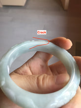 Load image into Gallery viewer, 55.3mm Certified Type A 100% Natural light green with carved Ancient Coin, Auspicious Cloud, and Lingzhi Jadeite Jade bangle PD148-6258
