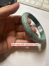 Load image into Gallery viewer, 57.5mm Certified Type A 100% Natural Sunny Green, Deep Forest Green, Gray &amp; Black Jadeite Jade Bangle AZ159-4038

