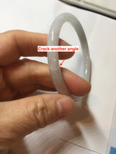 Load image into Gallery viewer, 55mm Certified type A 100% Natural white slim round cut Jadeite bangle PH83-0804
