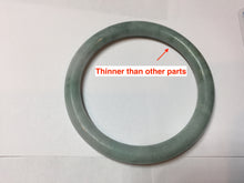 Load image into Gallery viewer, 59.5mm Certified Type A 100% Natural light green round cut jadeite Jade bangle PB257-3256
