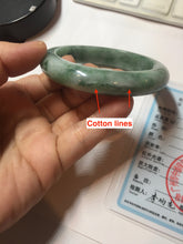 Load image into Gallery viewer, 56.5mm Certified Type A 100% Natural Woodland Green Jadeite Bangle AZ162-0425

