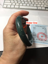Load image into Gallery viewer, 59.8mm Certified Type A 100% Natural dark green/blue/gray/black Guatemala Jadeite bangle PJ148-1482
