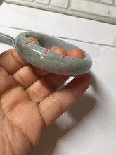 Load image into Gallery viewer, Certified Type A 100% Natural dark green white purple oval Jadeite bangle group PH37
