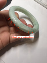 Load image into Gallery viewer, 57mm Certified Type A 100% Natural light green jadeite Jade bangle PA132-(6557)
