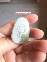 Load image into Gallery viewer, Type A 100% Natural Light Green-Gray (淡油冰) Jadeite Jade Ox Pendant | Strength, Prosperity &amp; Steady Success Charm PC238
