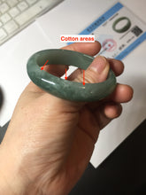 Load image into Gallery viewer, 49mm Certified Type A 100% Natural Oily Dark Green Gray Black Oval Jadeite Jade Bangle PC205-7682
