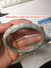 Load image into Gallery viewer, 60mm Certified Type A 100% Natural green round cut jadeite Jade bangle PJ40-0277
