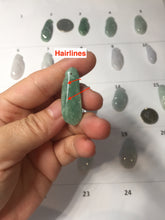 Load image into Gallery viewer, Type A 100% Natural icy watery light green/white/purple jadeite Jade magnolia buds group Pendant PH236
