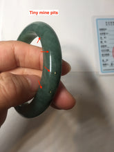 Load image into Gallery viewer, 56.5mm Certified Type A 100% Natural Woodland Green Jadeite Bangle AZ184-0432
