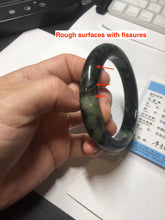 Load image into Gallery viewer, 58.5mm Certified 100% natural Type A dark green/black jadeite bangle PD30-9770
