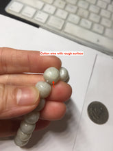 Load image into Gallery viewer, 10x8mm 100% Natural beige white brown vintage style  flying dandelions Osmanthus fragrans cake(桂花糕) nephrite Jade bead bracelet HT133
