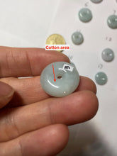 Load image into Gallery viewer, 15-19mm Type A 100% Natural light green purple white Jadeite Safety Guardian Button donuts pendant PH48 Add on item.
