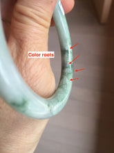 Load image into Gallery viewer, 56.9mm certified Type A 100% Natural green with green floating flowers Green Vines and Spring Blossoms(青藤与飞花)  round cut Jadeite Jade bangle PH216-3253
