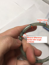 Load image into Gallery viewer, 55.6mm Certified Type A 100% Natural green/black/gray with dark green floating flowers slim round cut Jadeite bangle PD66-5766
