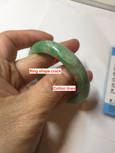 Load image into Gallery viewer, 50mm Certified Type A 100% Natural sunny green gray Oval shape Jadeite Jade bangle BG235-9903
