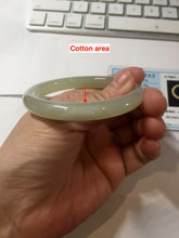 Load image into Gallery viewer, 52mm Certified 100% Natural icy watery yellow crstal sufar (黄冰糖) nephrite jade bangle HT138-3356
