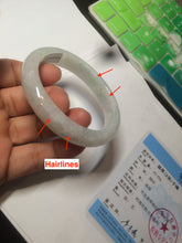 Load image into Gallery viewer, 52mm certified Type A 100% Natural icy light green oval Jadeite Jade bangle AZ45-5053
