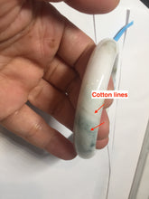 Load image into Gallery viewer, 59.4mm Certified 100% natural type A fresh green white jadeite jade bangle F121-9545
