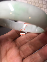 Load image into Gallery viewer, 52mm certified Type A 100% Natural sunny green white(白底青) thin style Jadeite jade bangle AZ160-1594
