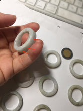 Load image into Gallery viewer, Size 7 3/4-13 100% natural type A light green/purple/white/brown jadeite band ring group PD196
