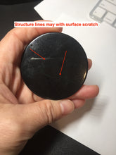 Load image into Gallery viewer, 100% natural black jadeite jade(Wuji, 乌鸡)  Guanyin (观音) safe and sound pendant/worry stone/decor BM38
